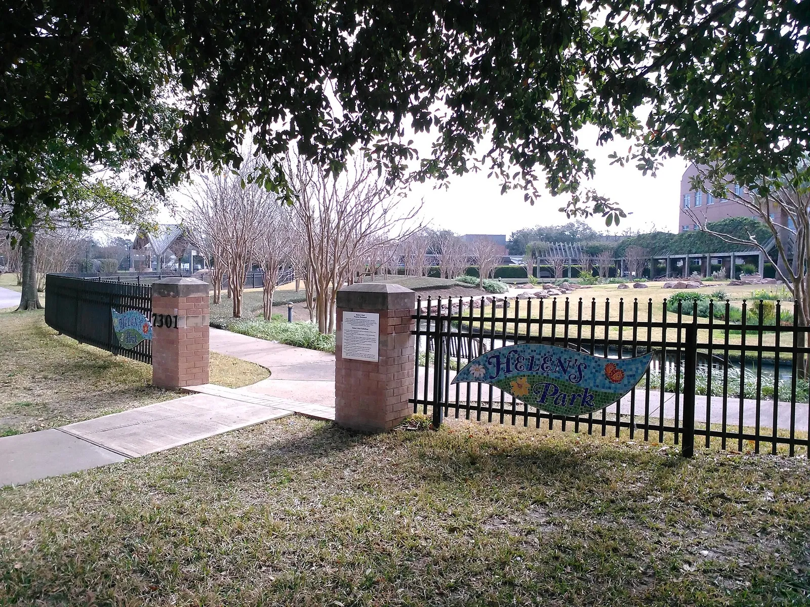Helen's Park in Braeswood Place.