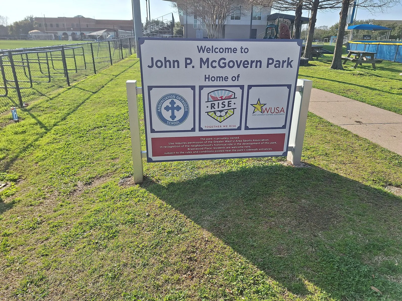 John P. McGovern Park in Braeswood Place.