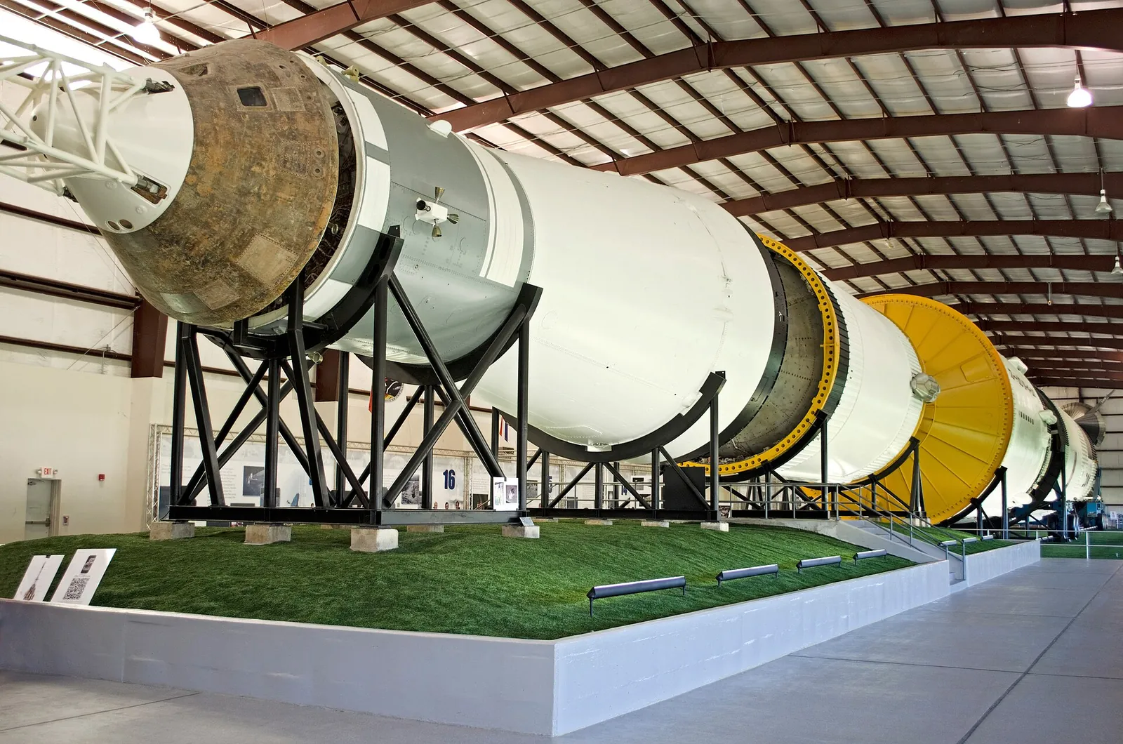 The Saturn V rocket at Rocket Park, Johnson Space Center.