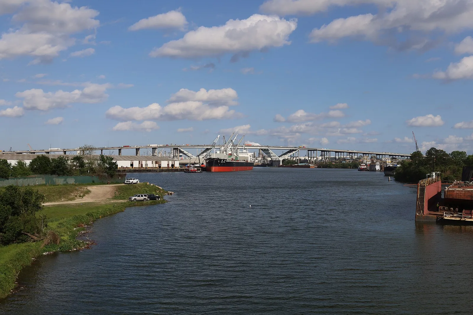 The Sidney Sherman Bridge over the Houston Ship Channel.