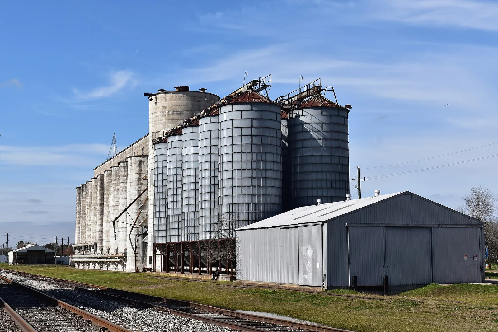The historic rice silo complex in Katy.