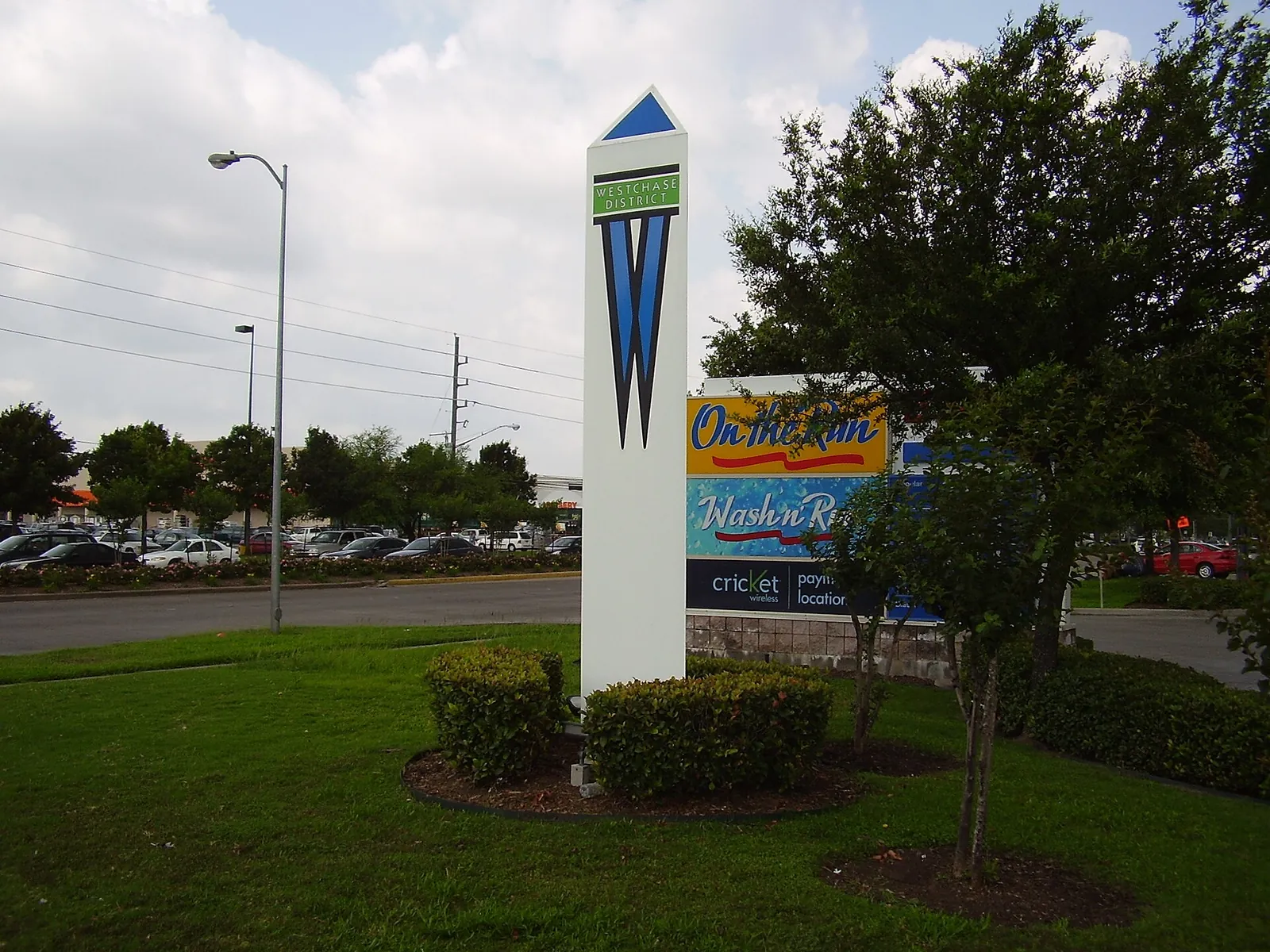 The Westchase District marker.